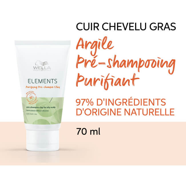 Pre-champú purificante de arcilla Purifying Elements Wella 70ML.