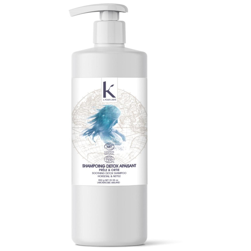 Shampooing detox lenitivo con equiseto e ortica K pour Karité 850g