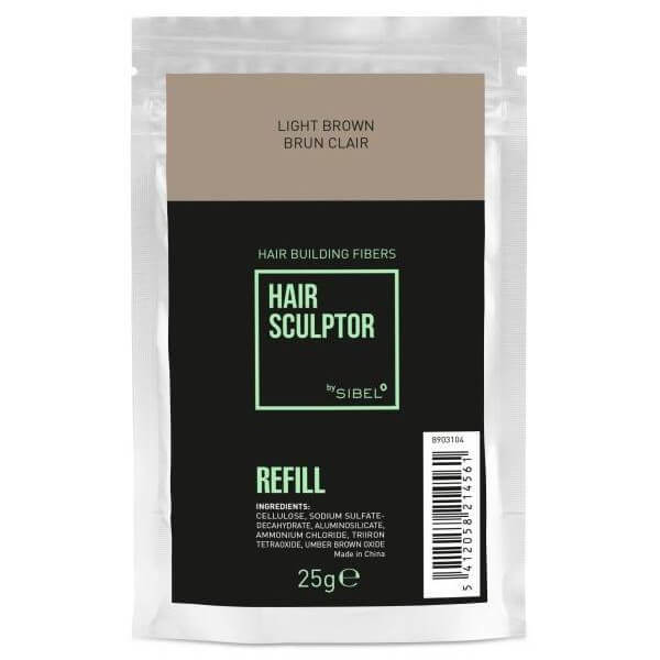 Recarga de fibra Hair Sculptor castanho claro Sibel 25g Recarga de fibra Hair Sculptor castanho claro Sibel 25g