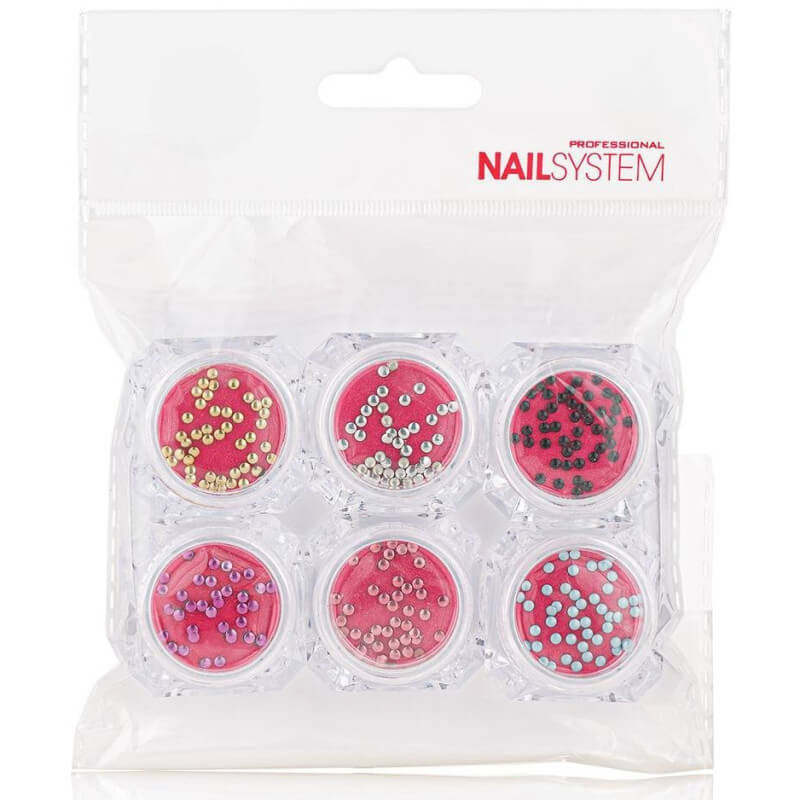 Nageldekorationen Metal Stone