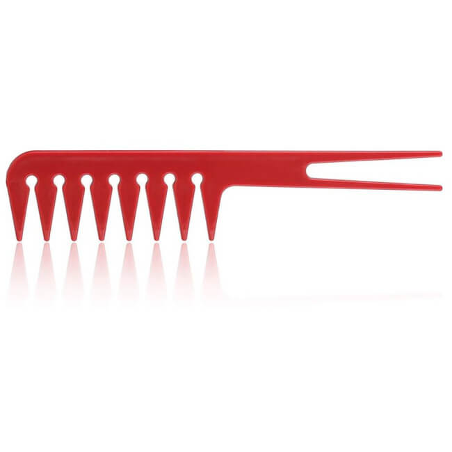 Conjunto de 10 pentes vermelhos para barba e cabelo.