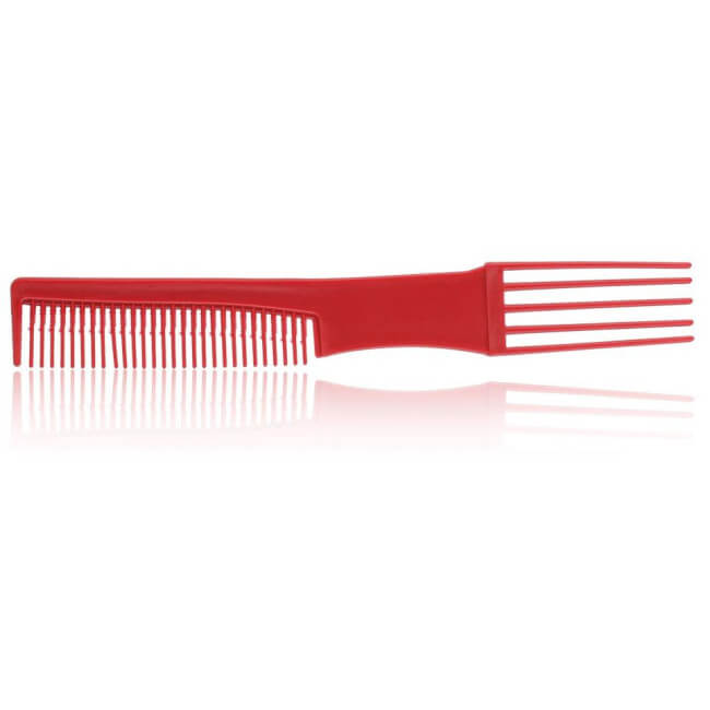 Conjunto de 10 pentes vermelhos para barba e cabelo.