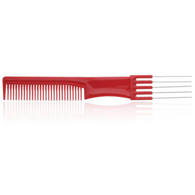 Conjunto de 10 pentes vermelhos para barba e cabelo.
