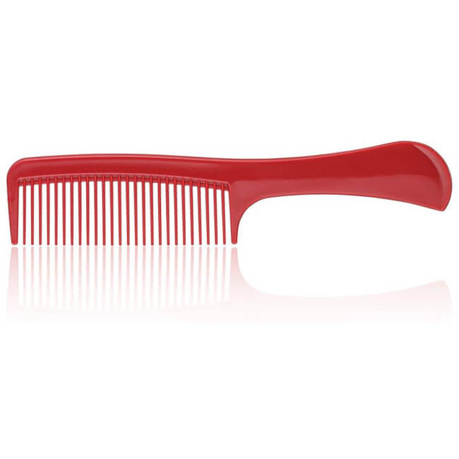 Conjunto de 10 pentes vermelhos para barba e cabelo.