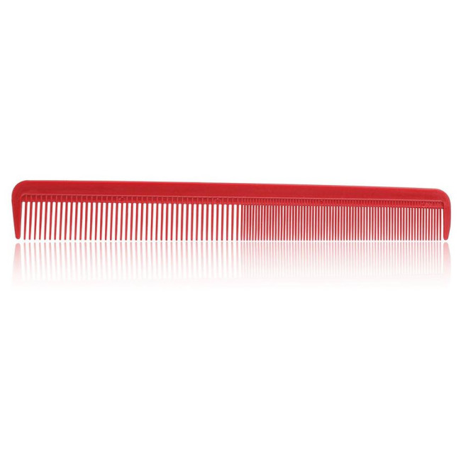 Conjunto de 10 peines para barba y cabello de color rojo.