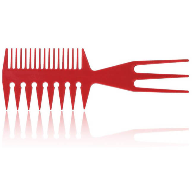 Conjunto de 10 pentes vermelhos para barba e cabelo.