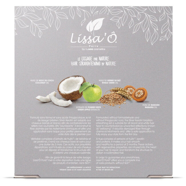 Set voor het gladmaken van het haar SILVER LISSA'O 3x100ML.