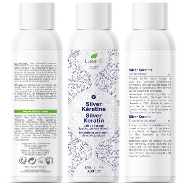 Kit de Alisado silver LISSA'O 3x100ML