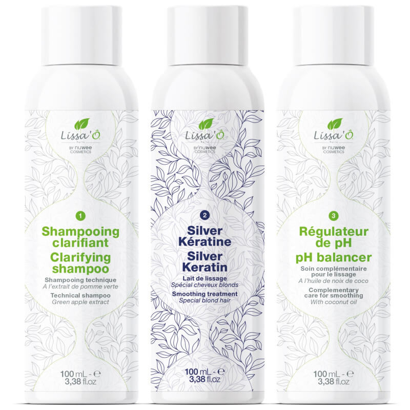 Set voor het gladmaken van het haar SILVER LISSA'O 3x100ML.