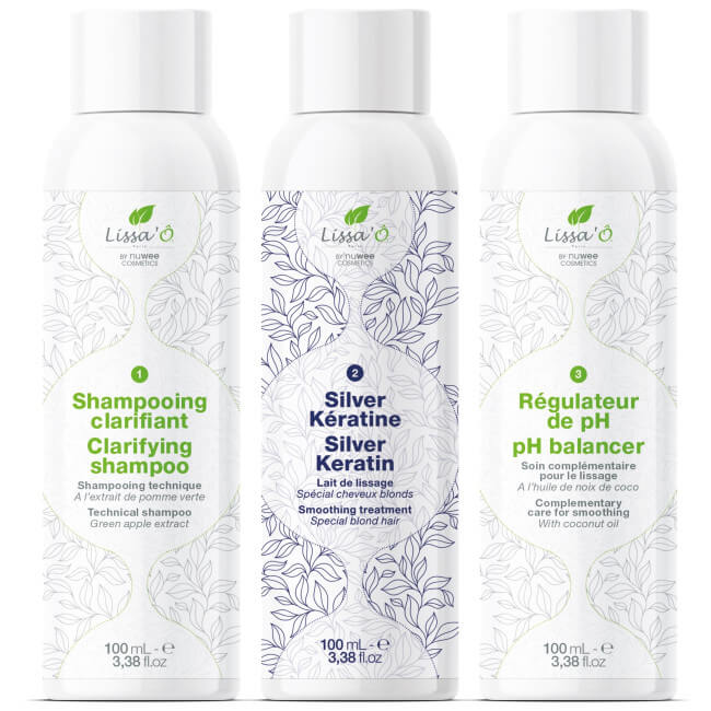 Set voor het gladmaken van het haar SILVER LISSA'O 3x100ML.