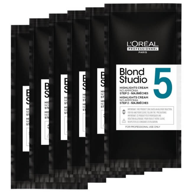 6 zakjes ontkleuringspoeder 5 tinten Majimèches Blond Studio L'Oréal Professionnel 25g
