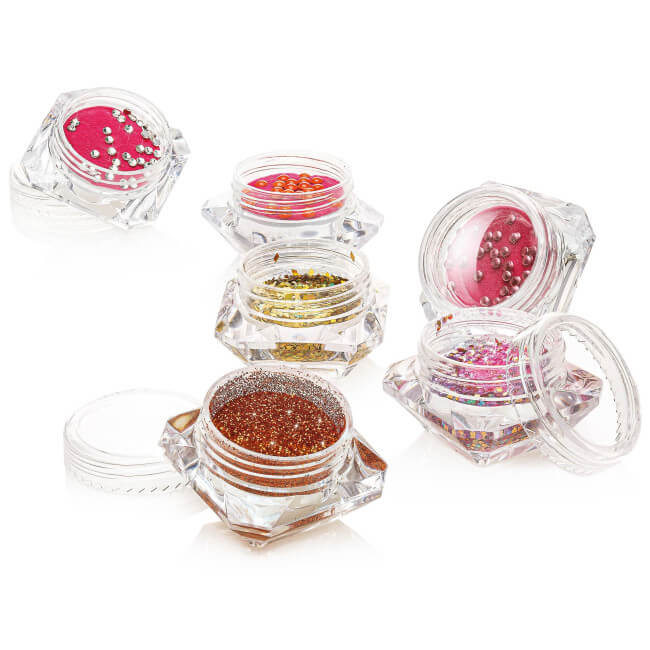 Decorações de unhas com glitter médio Decorações de unhas com glitter médio