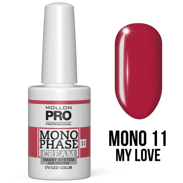 Vernis Monophase Nr. 11 My Love 5-in-1 Nr. 10 UV/LED Mollon Pro 10ML