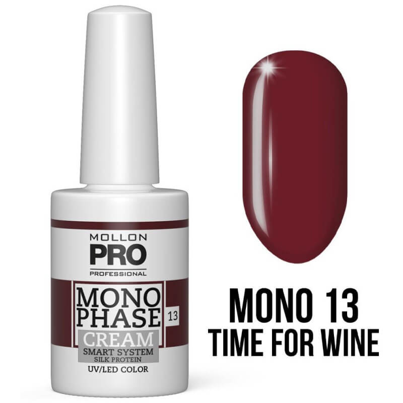 One-step nail polish No. 13 Time for Wine 5-in-1 No. 10 uv/led Mollon Pro 10ML