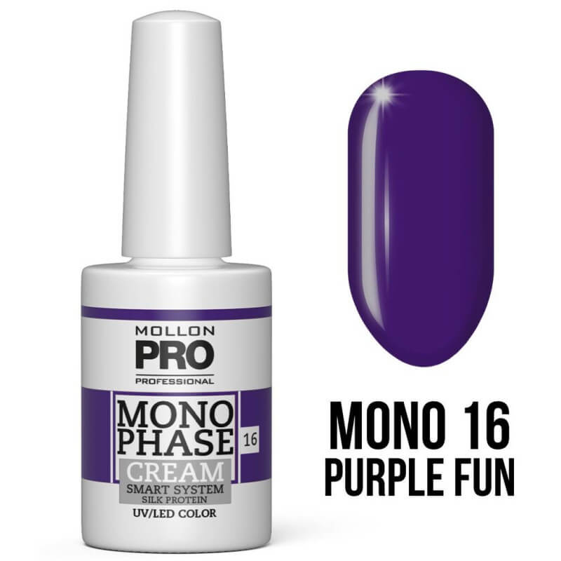 Verniz Monofásico n°16 Purple Fun 5-em-1 n°10 uv/led Mollon Pro 10ML
