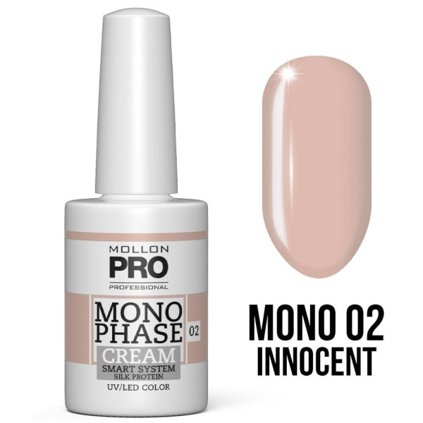 Vernis Monophase n°2 Innocent 5-en-1 n°02 uv/led Mollon Pro 10ML Vernis Monophase n°2 Innocent 5-en-1 n°02 uv/led Mollon Pro 10ML