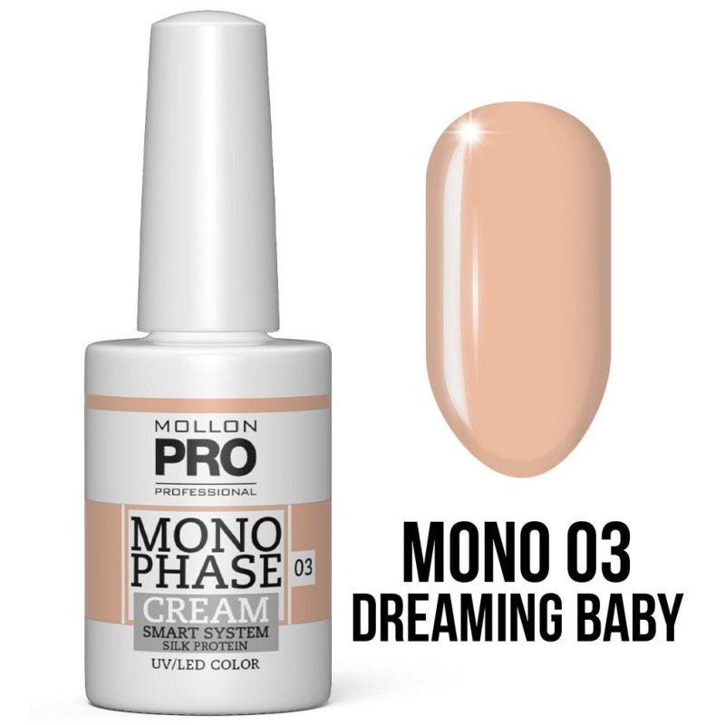 Vernis Monophase Nr. 3 Dreaming Baby 5-en-1 Nr. 03 UV/LED Mollon Pro 10ML