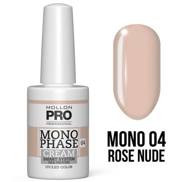 Vernis Monophase Nr. 4 Rose Nude 5-in-1 Nr. 04 UV/LED Mollon Pro 10ML