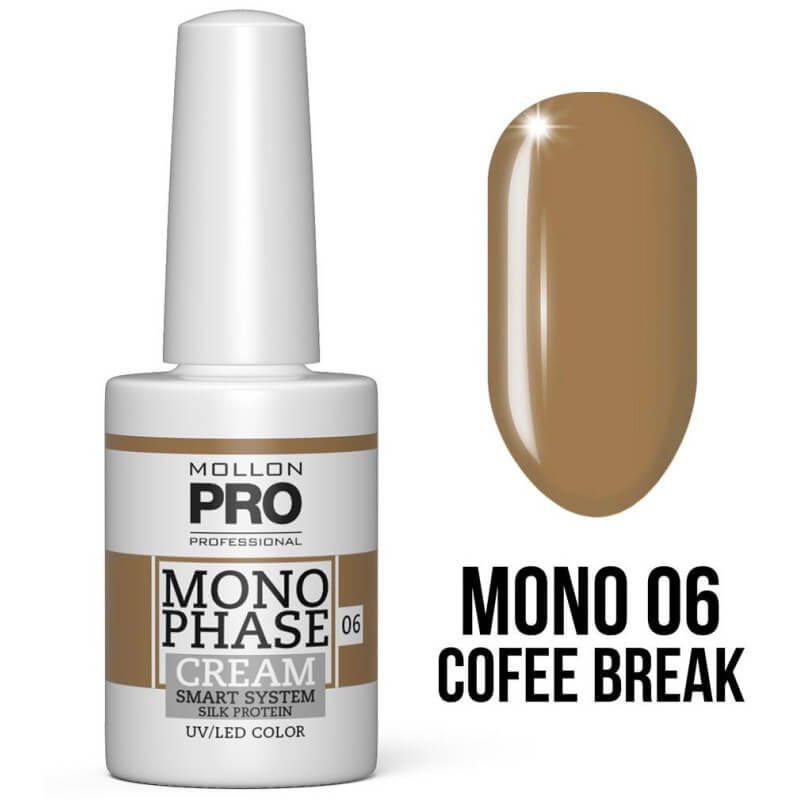 Verniz Monofásico nº6 Cofee Break 5-em-1 nº06 uv/led Mollon Pro 10ML