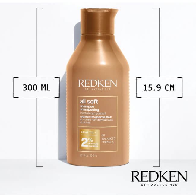 Feuchtigkeitsspendendes Shampoo für trockenes Haar All Soft Redken 300ML