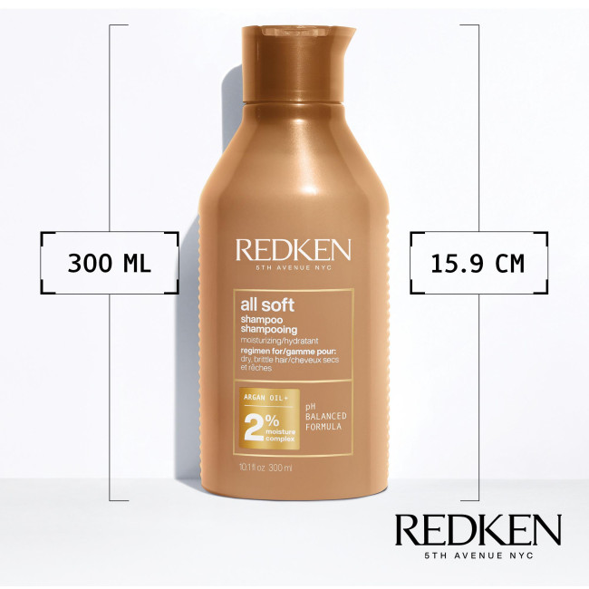 Champú hidratante para cabello seco All Soft Redken 300ML