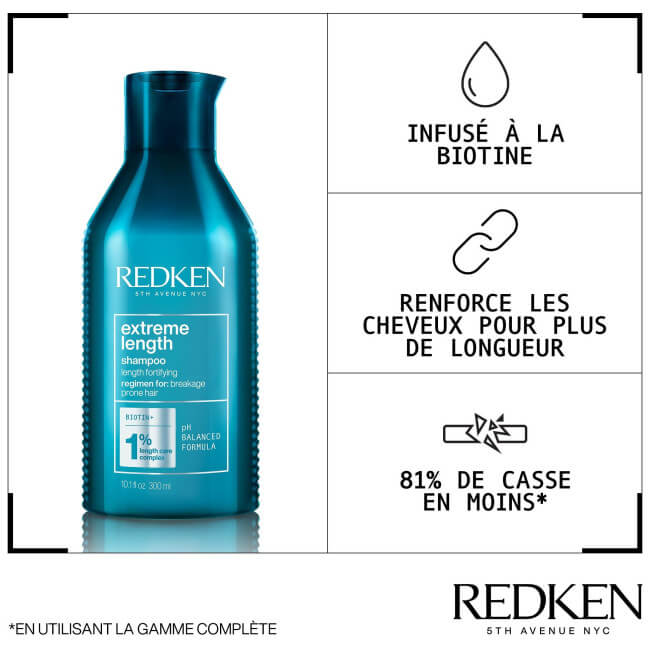 Shampoo rinforzante per le lunghezze Extreme Length Redken 300ML