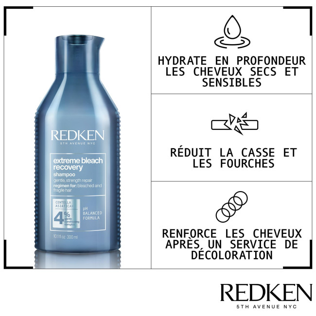 Shampooing post-décoloration Extreme Bleach Recovery Redken 300ML