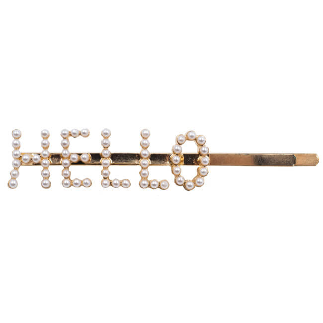 Barrette perle Hello Stella Green