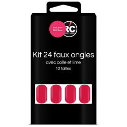 Box of 24 Raspberry Beauty Coiffure false nail tips