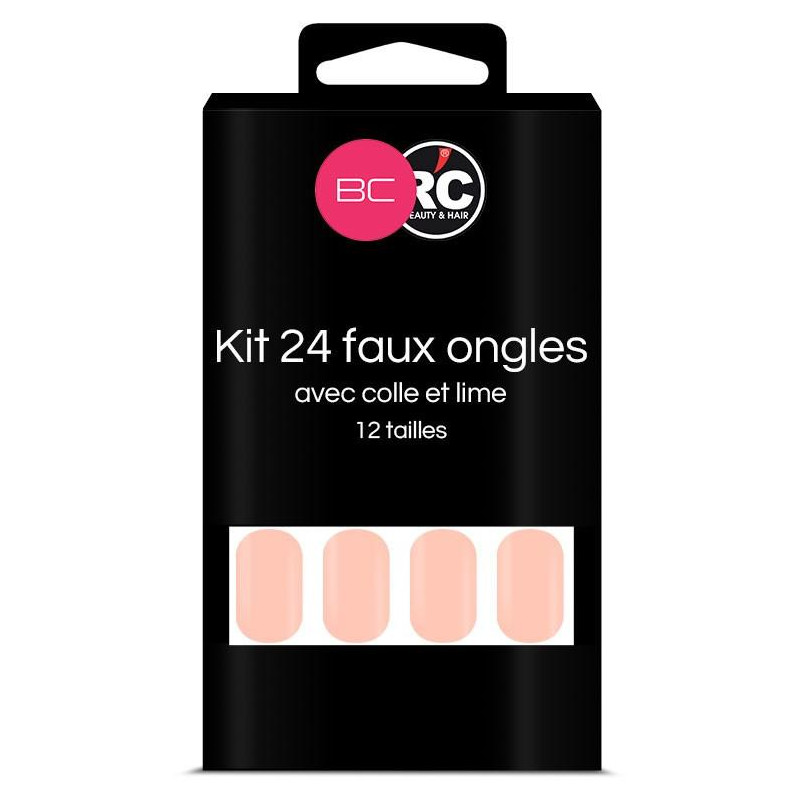 Caja de 24 puntas de uñas postizas Tropical Peach Beauty Coiffure