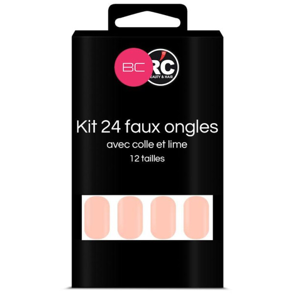 Boîte de 24 tips faux-ongles Tropical Peach Beauty Coiffure