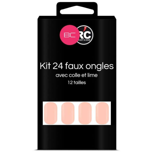 Boîte de 24 tips faux-ongles Tropical Peach Beauty Coiffure