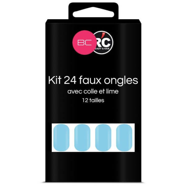 Caixa com 24 pontas de unhas falsas Tropical Breeze Beauty Coiffure Caixa com 24 pontas de unhas falsas Tropical Breeze Beauty Coiffure