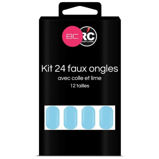 Caixa com 24 pontas de unhas falsas Tropical Breeze Beauty Coiffure