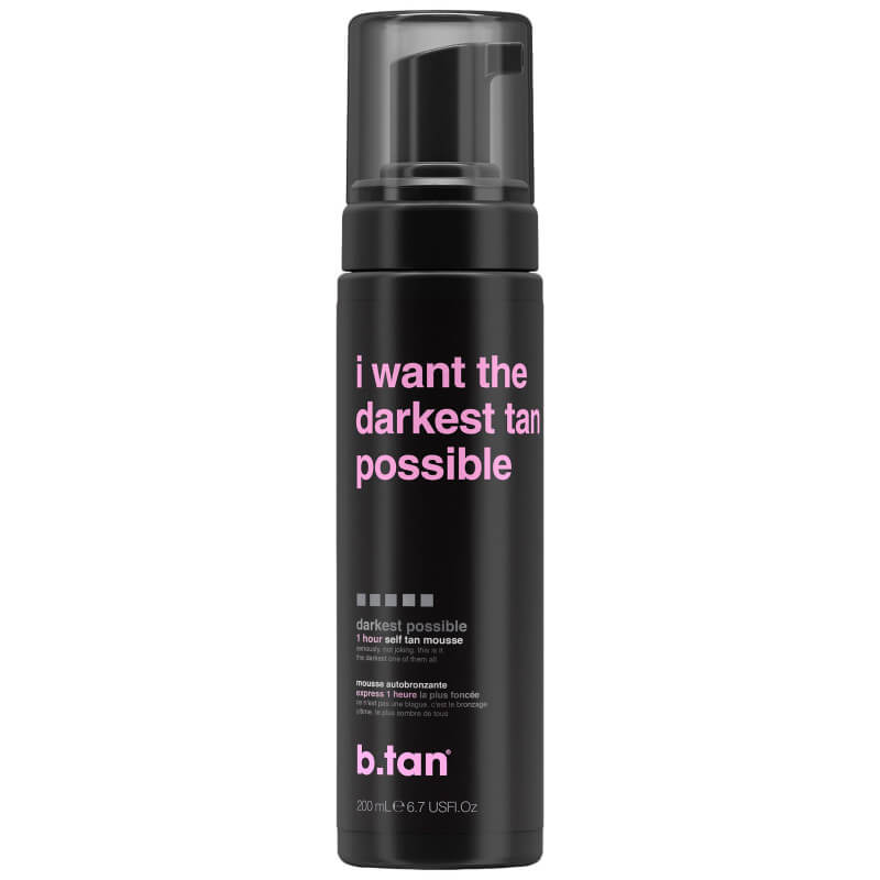 Mousse autobronzeadora Quero o bronzeado mais escuro possível b.tan 200ML