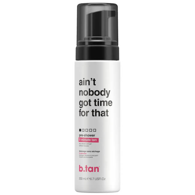 Mousse autobronzeadora pré-ducha Ain't nobody got time for dat! b.tan 200ML