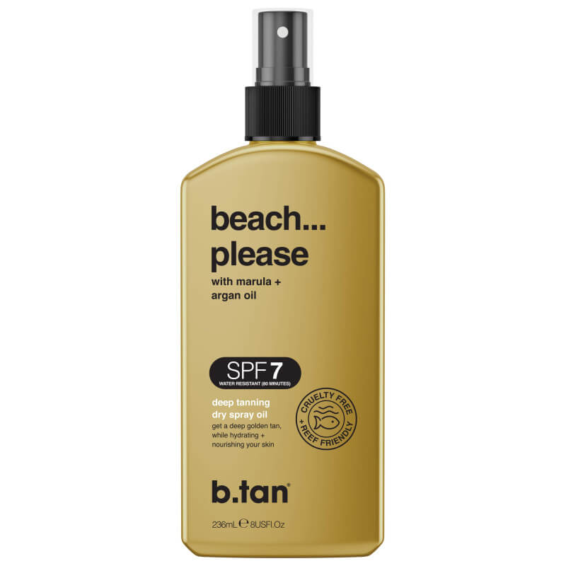 Aceite bronceador Beach please SPF7 de b.tan, 200ML.