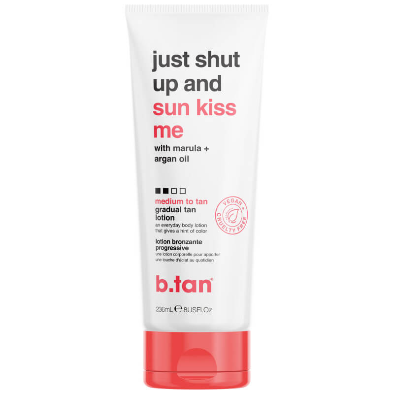 Loción bronceadora progresiva Just shut up & sunkiss me b.tan 236ML