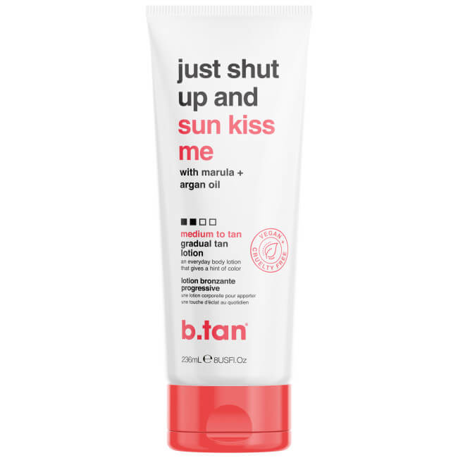 Progressieve bruiningslotion Just shut up & sunkiss me van b.tan 236ML.
