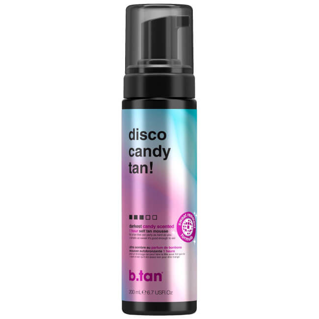 Espuma autobronceadora Disco Candy Tan de b.tan, 200 ml.