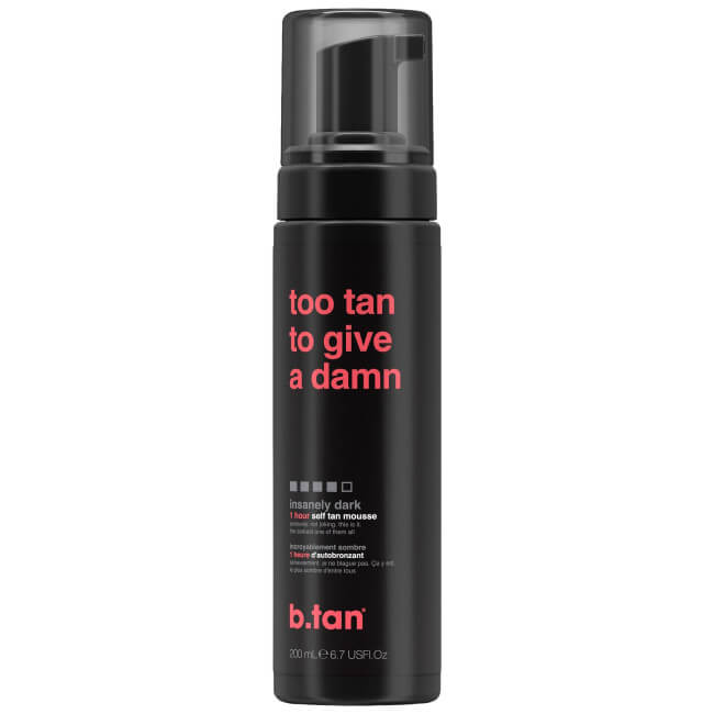 Mousse autobronzeadora Too tan to give a damm b.tan 200ML

Parece ser o nome de um produto de bronzeamento em mousse da marca b.