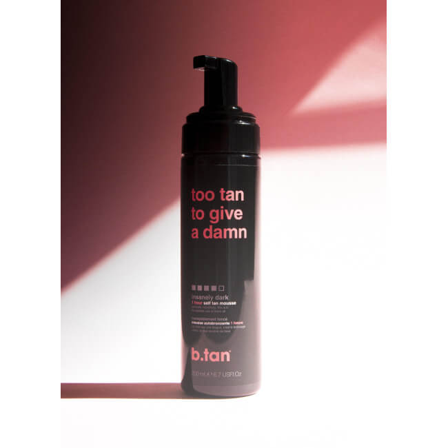 Mousse autobronzeadora Too tan to give a damm b.tan 200ML

Parece ser o nome de um produto de bronzeamento em mousse da marca b.
