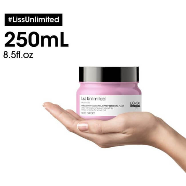 Masque Liss Unlimited L'Oréal Professionnel 250ML

Translated to Spanish:

Mascarilla Liss Unlimited L'Oréal Professionnel 250ML