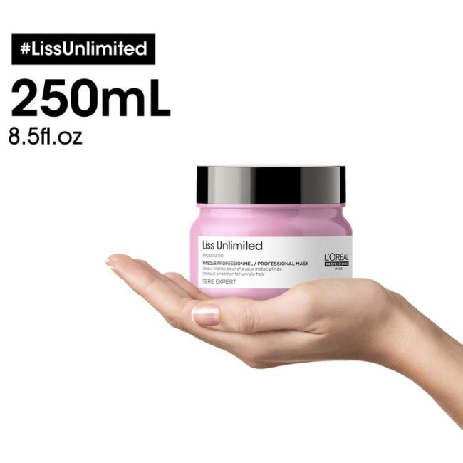 Masque Liss Unlimited L'Oréal Professionnel 250ML

Translated to German:
Maske Liss Unlimited L'Oréal Professionnel 250ML