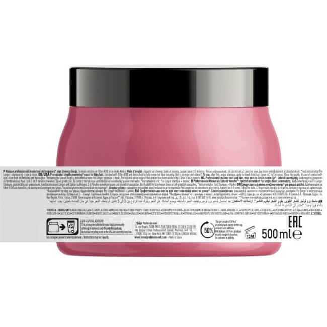 Masque Pro Longer L'Oréal Professionnel 500ML

Translated to German:

Maske Pro Longer L'Oréal Professionnel 500ML