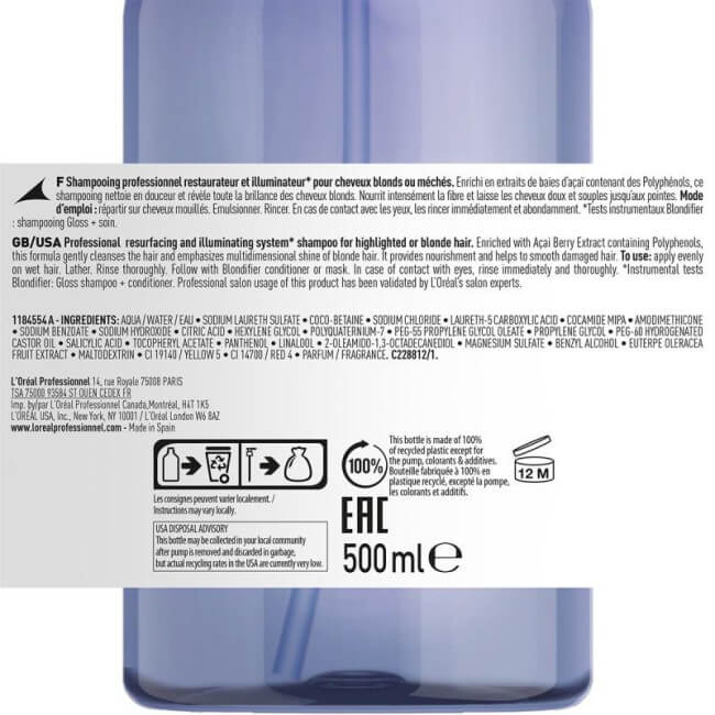 Shampoo Blondifier gloss L'Oréal Professionnel 500ML