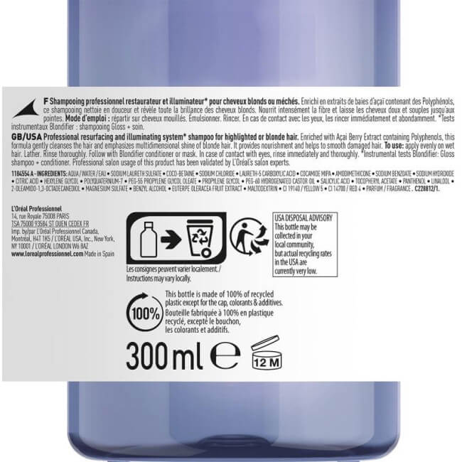 Shampoo Blondifier gloss L'Oréal Professionnel 300ML
