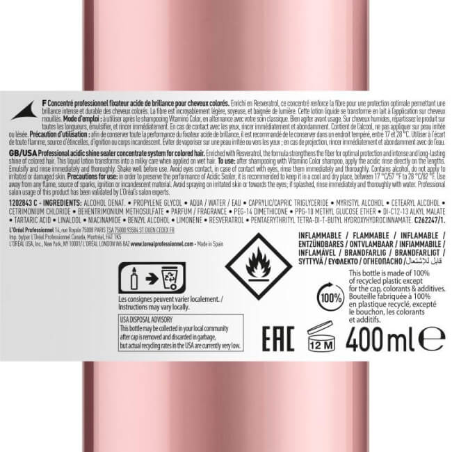 Tratamento concentrado Vitamino Color L'Oréal Professionnel 400ML