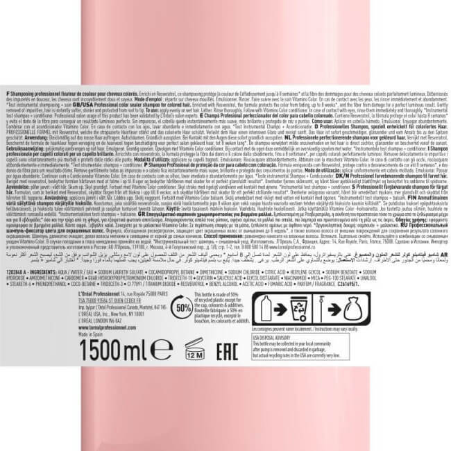 Shampoo Vitamino Color L'Oréal Professionnel 1,5L
