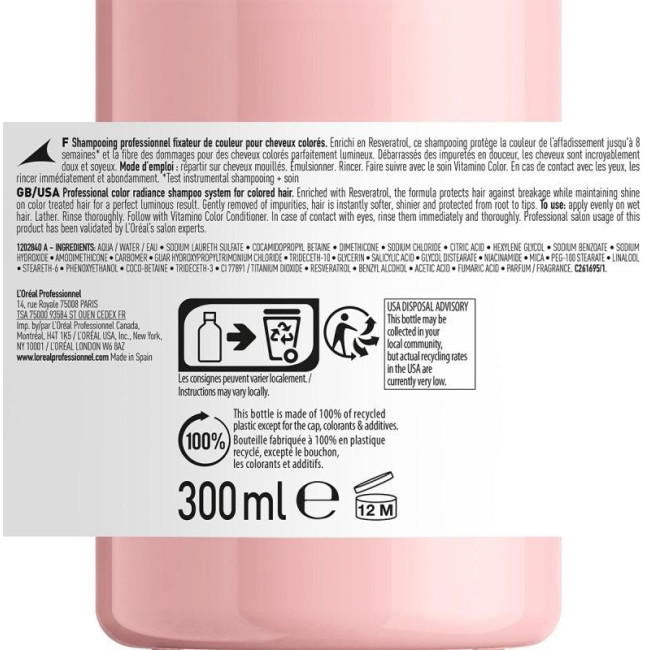 Shampooing Vitamino Color L'Oréal Professionnel 300ML